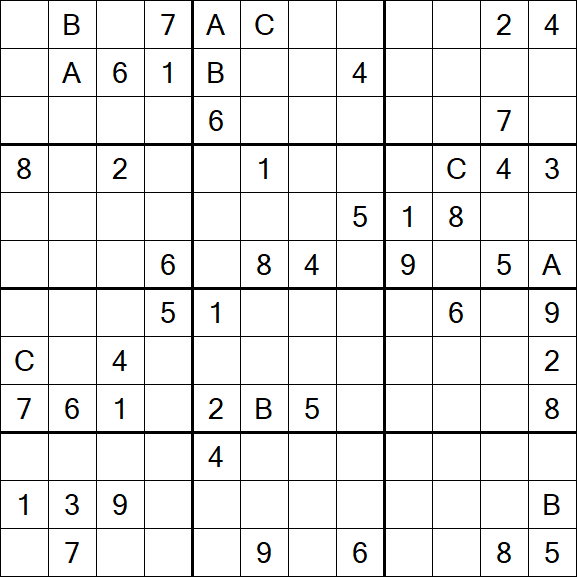 Sudoku 12x12 - Difficile
