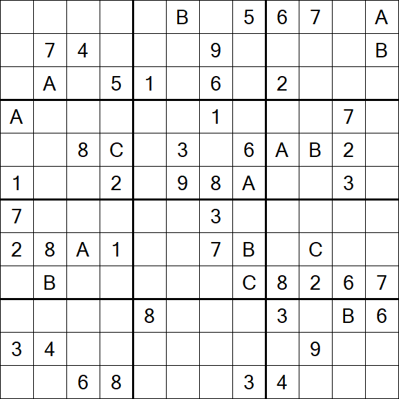 Sudoku 12x12 - Difficile
