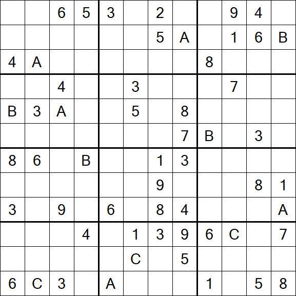 Sudoku 12x12 - Difficile