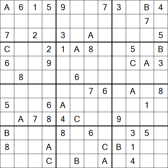 Sudoku 12x12 - Schwierig