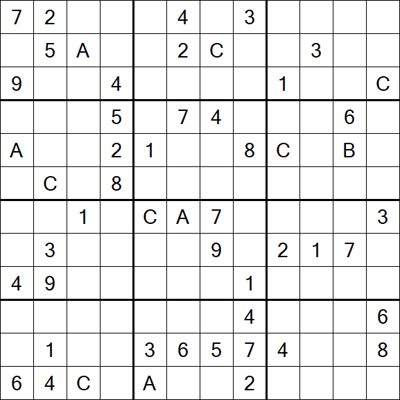 Sudoku 12x12 - Difficile