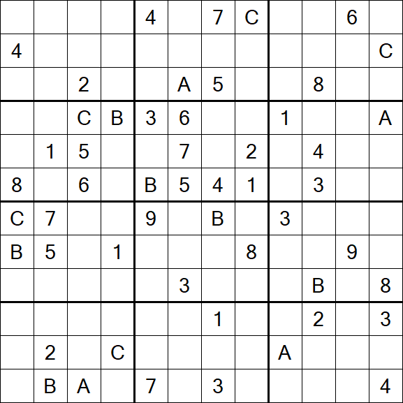 Sudoku 12x12 - Difficile