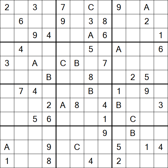 Sudoku 12x12 - Difficile