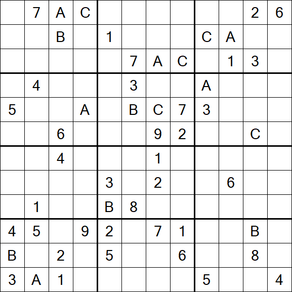 Sudoku 12x12 - Difficile