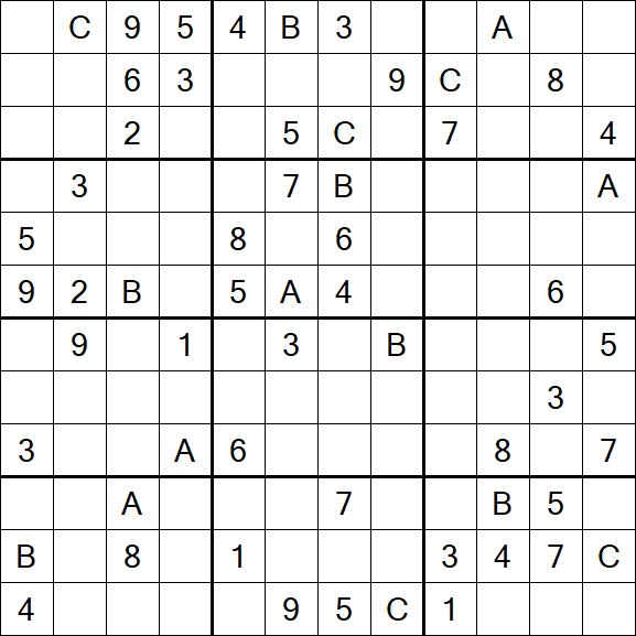 Sudoku 12x12 - Difficile