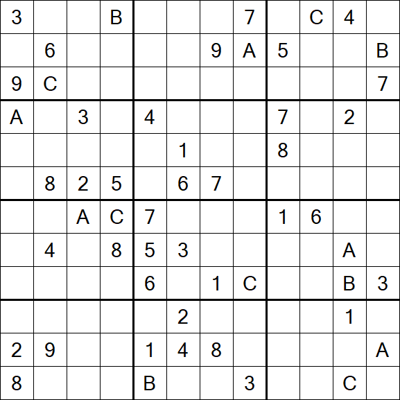 Sudoku 12x12 - Difficile
