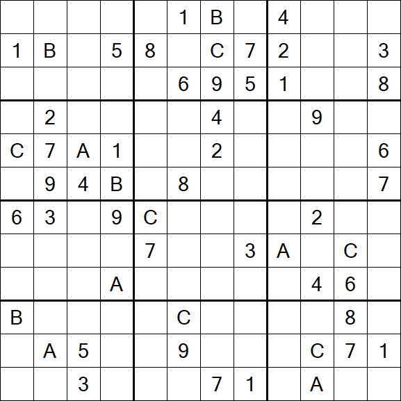 Sudoku 12x12 - Difficile