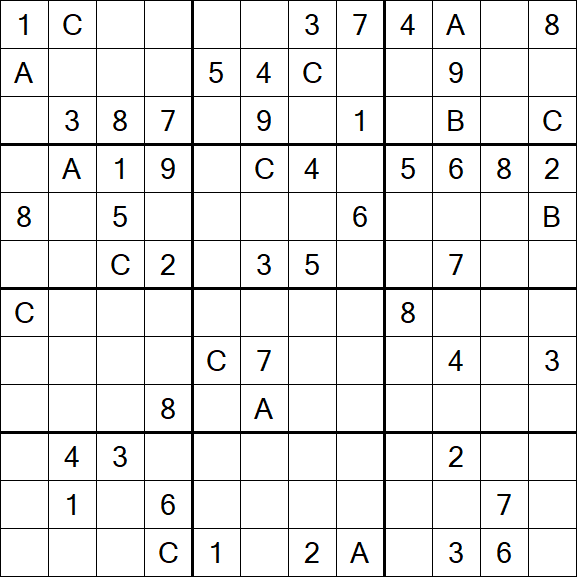 Sudoku 12x12 - Difficile