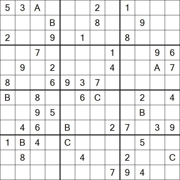 Sudoku 12x12 - Difficile