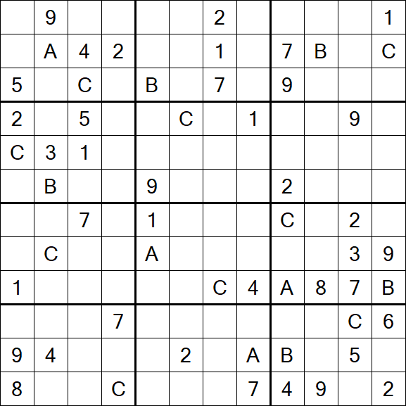 Sudoku 12x12 - Difficile