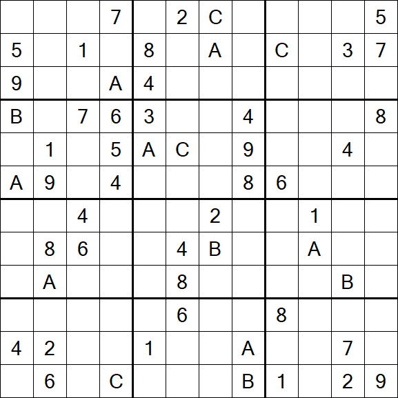 Sudoku 12x12 - Difficile