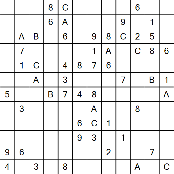 Sudoku 12x12 - Difficile
