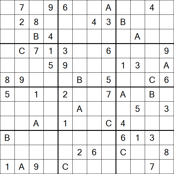 Sudoku 12x12 - Difficile