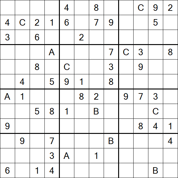 Sudoku 12x12 - Difficile