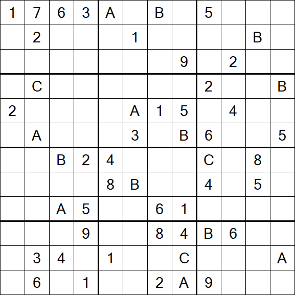 Sudoku 12x12 - Difficile