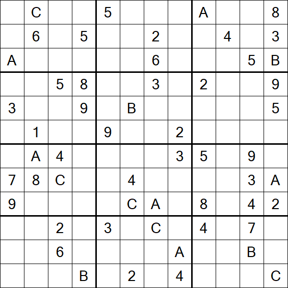 Sudoku 12x12 - Difficile