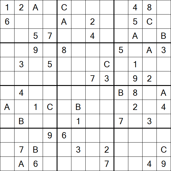 Sudoku 12x12 - Difficile
