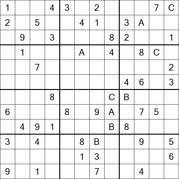 Sudoku 12x12 - Difficile