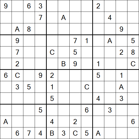 Sudoku 12x12 - Difficile
