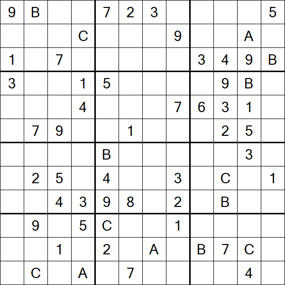 Sudoku 12x12 - Difficile