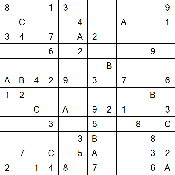 Sudoku 12x12 - Difficile