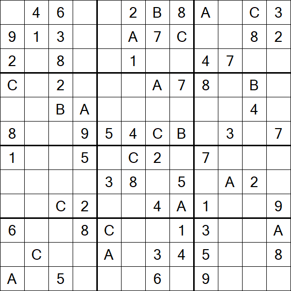 Sudoku 12x12 - Mittel