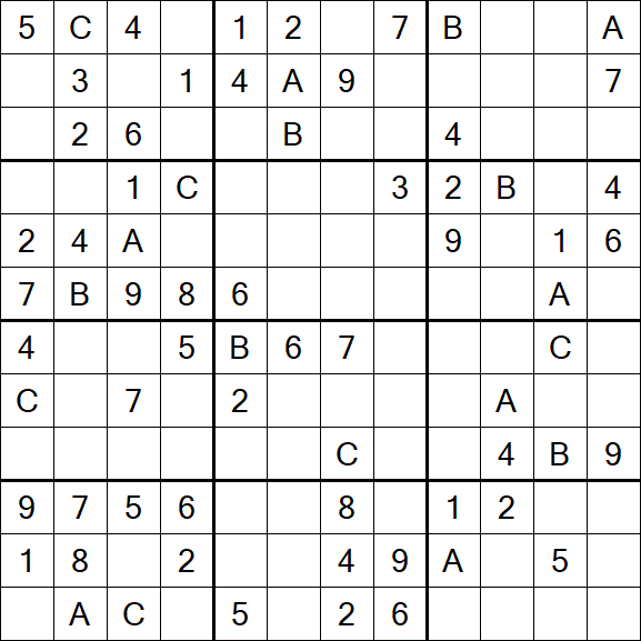 Sudoku 12x12 - Medium