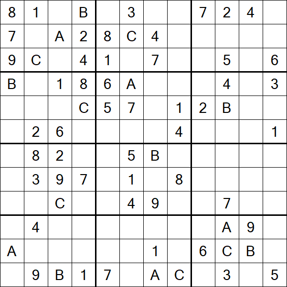 Sudoku 12x12 - Medium