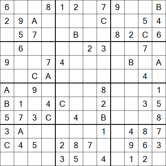 Sudoku 12x12 - Medium