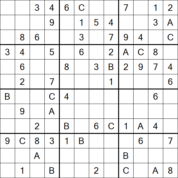 Sudoku 12x12 - Medium