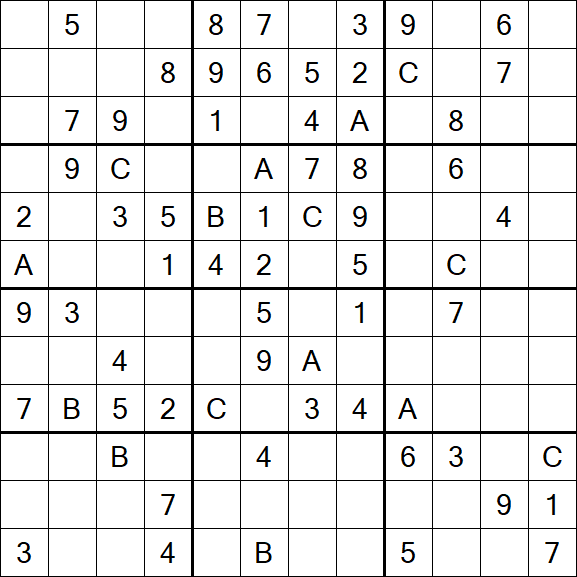 Sudoku 12x12 - Medium