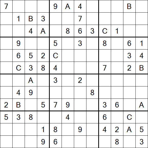 Sudoku 12x12 - Medio