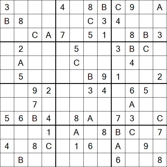 Sudoku 12x12 - Medium