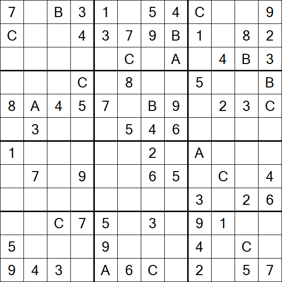 Sudoku 12x12 - Médio