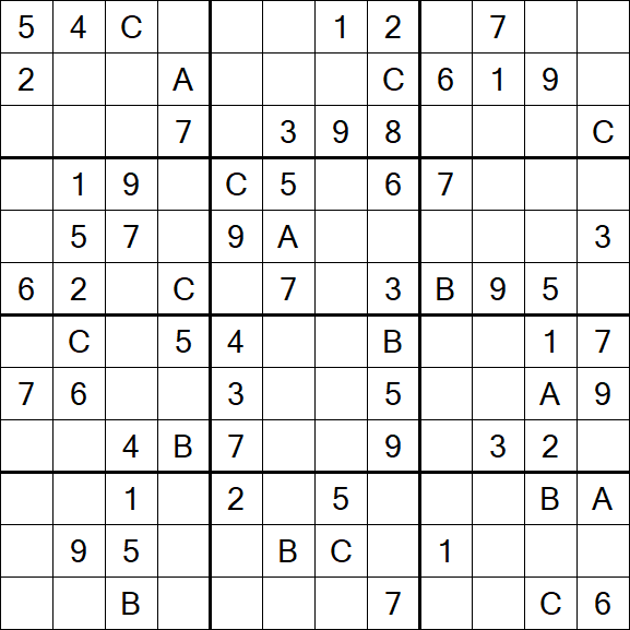 Sudoku 12x12 - Médio