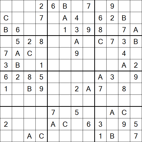 Sudoku 12x12 - Mittel