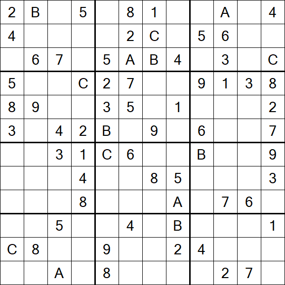 Sudoku 12x12 - Mittel