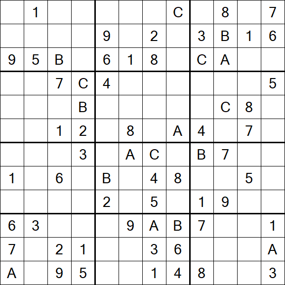 Sudoku 12x12 - Mittel