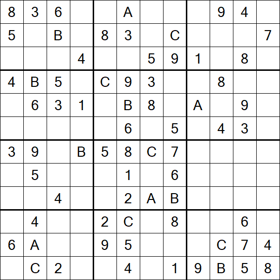 Sudoku 12x12 - Medium