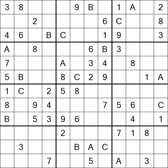 Sudoku 12x12 - Medium