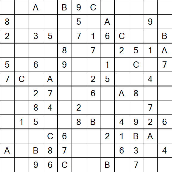 Sudoku 12x12 - Moyen