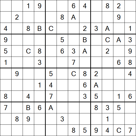 Sudoku 12x12 - Medio