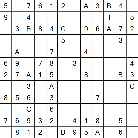 Sudoku 12x12 - Medio
