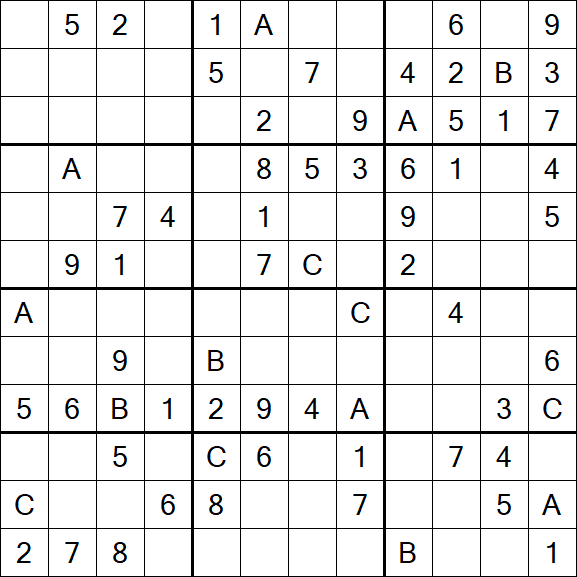 Sudoku 12x12 - Medium