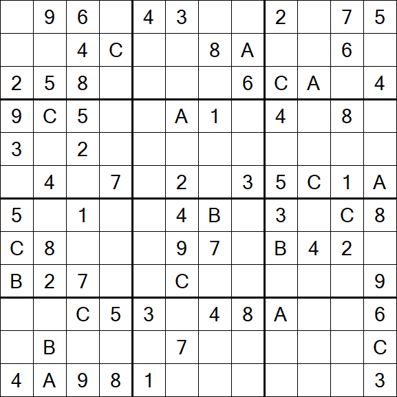 Sudoku 12x12 - Medium