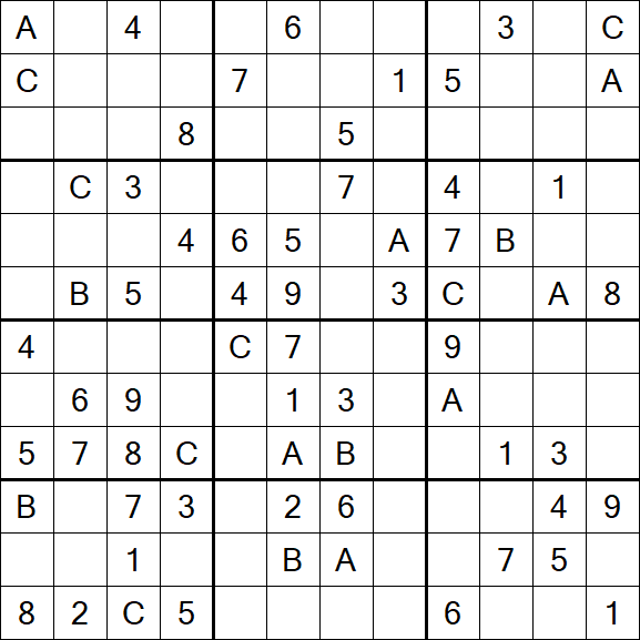 Sudoku 12x12 - Medium