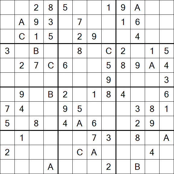 Sudoku 12x12 - Medium