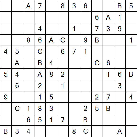 Sudoku 12x12 - Medium