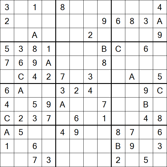 Sudoku 12x12 - Medium