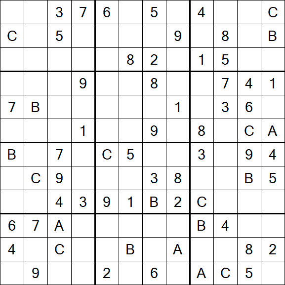 Sudoku 12x12 - Medium